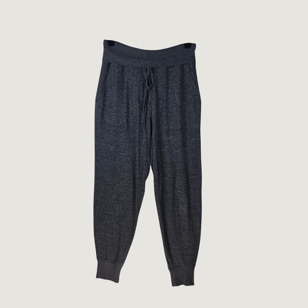 Aerie Marled Knit Joggers Charcoal Gray Drawstring Lounge Pants Small
